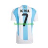 Fotballdrakt Argentina De Paul 7 Hjemmetrøye Copa America 2024 Kortermet